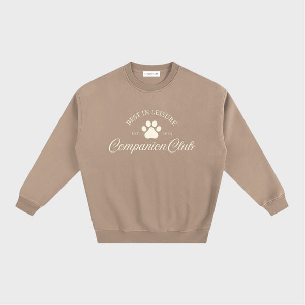 Best In Leisure Crewneck Gray Apricot | Companion Club