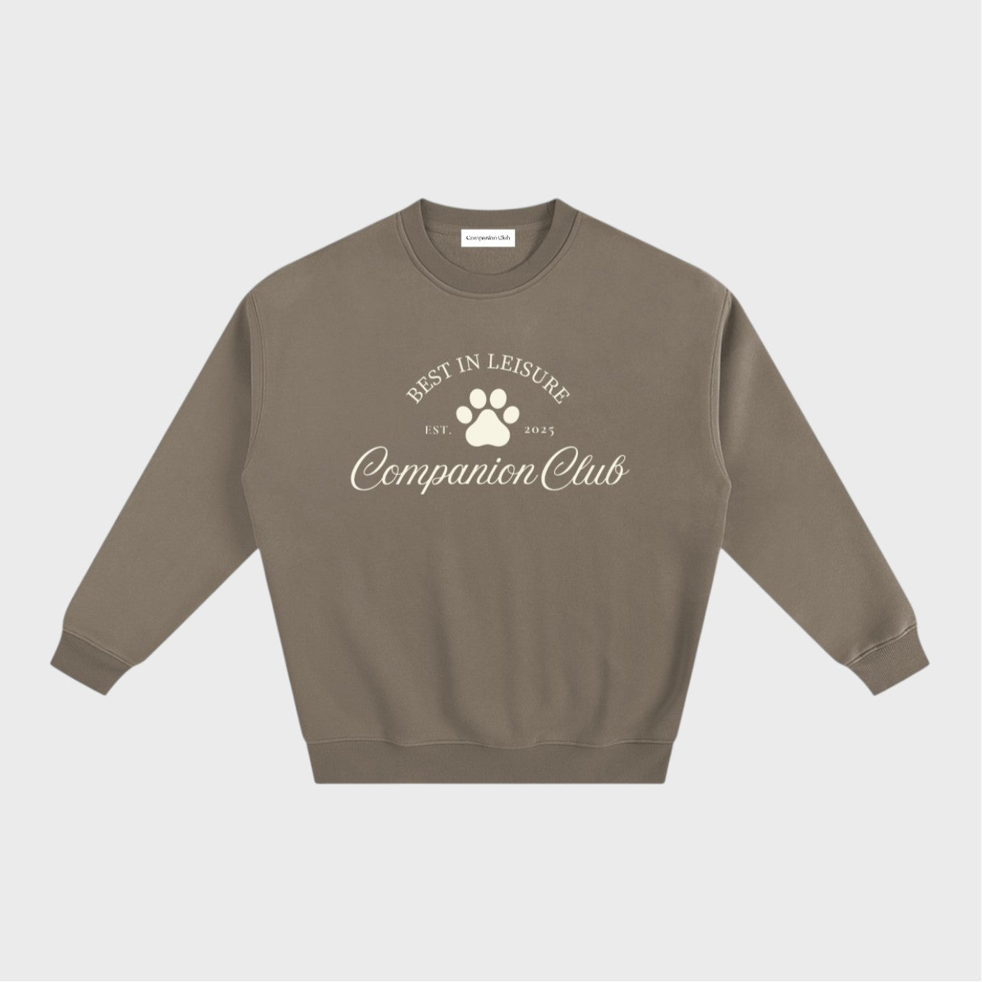 Best in Leisure Crewneck - Gray Coffee - Companion Club