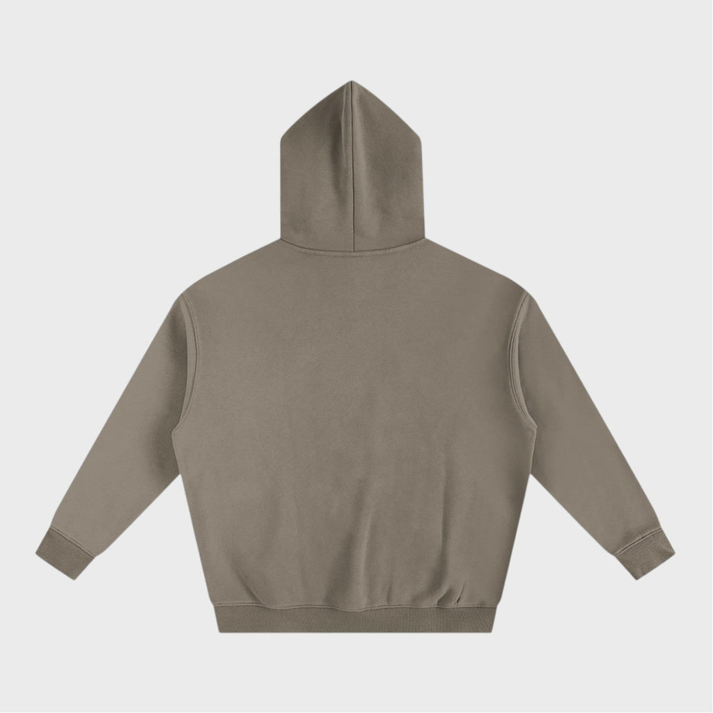 Dog Pillow Hoodie in gray coffee heavyweight fleece by Companion Club