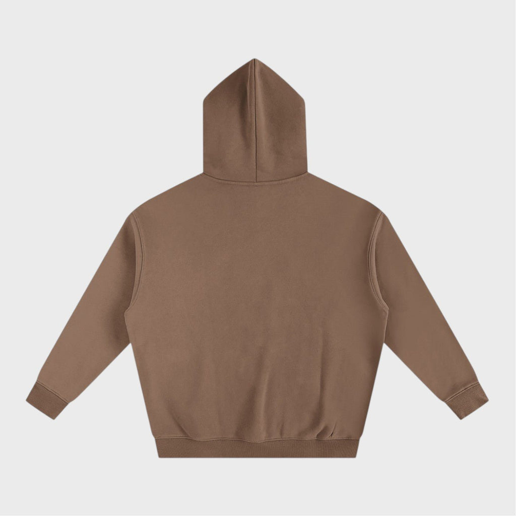 Loyalty Hoodie in brown heavyweight fleece by Companion Club
