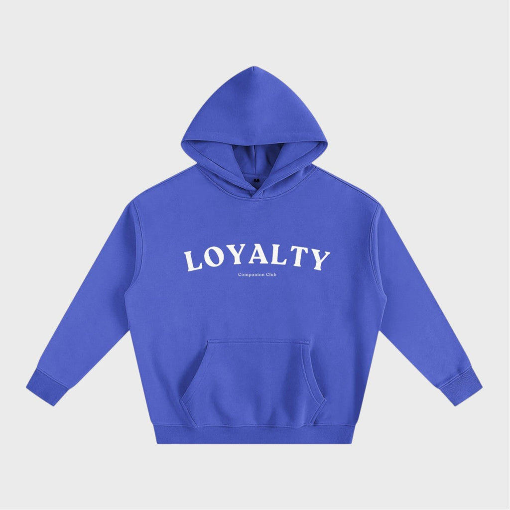 Loyalty Hoodie in klein blue heavyweight fleece by Companion Club