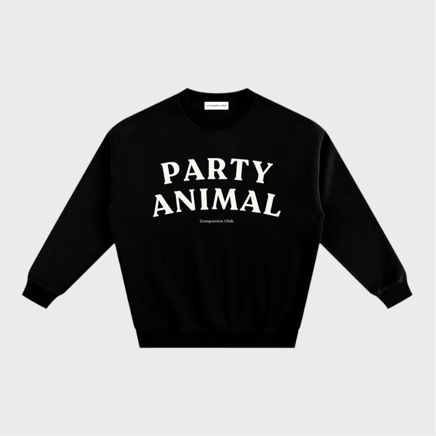Party Animal Crewneck - Black - Companion Club