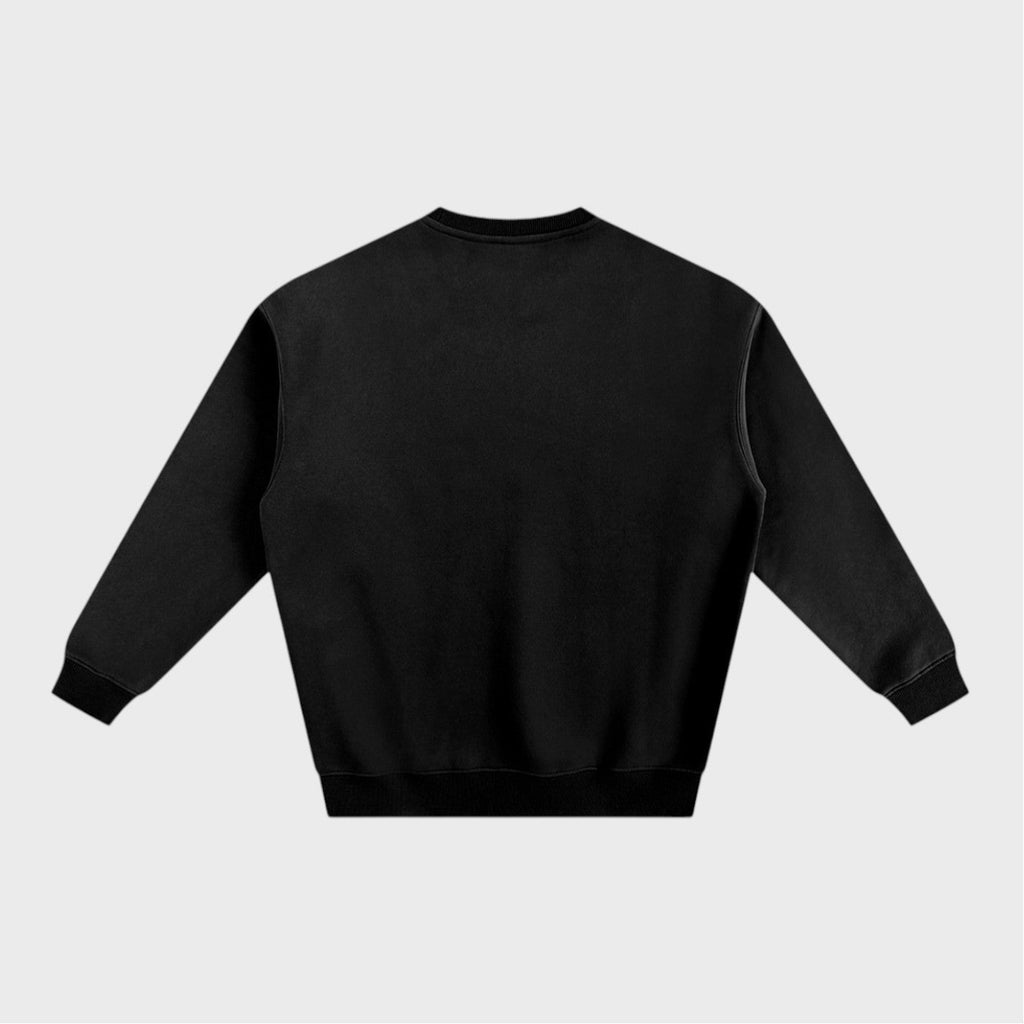 Party Animal Crewneck in black heavyweight fleece by Companion Club